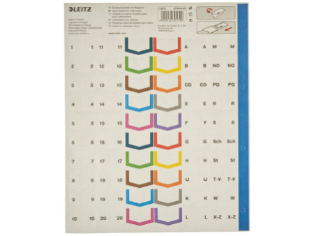 LEITZ intercalaire en plastique, blanc, A4 extra large,