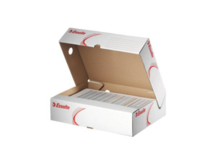 Esselte Boîte d'archives, A4, (L)80 mm, en carton, blanc