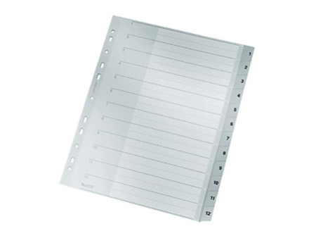 LEITZ Intercalaires en plastique, numéroté, format A4 extra