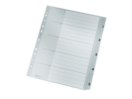 LEITZ Intercalaires en plastique, numéroté, format A4 extra