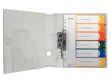 LEITZ Intercalaires en plastique, numéroté, format A4 extra