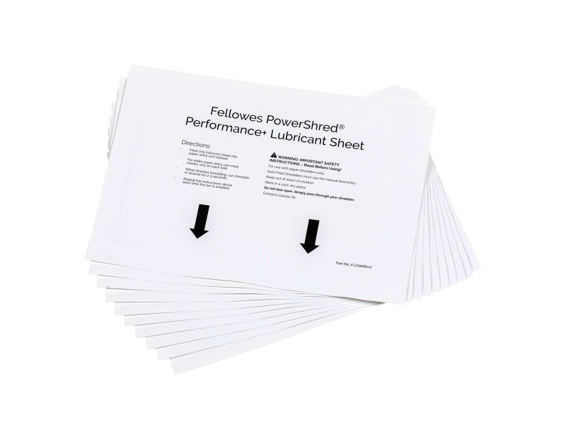 Fellowes Feuille lubrifiante pour destructeur de documents