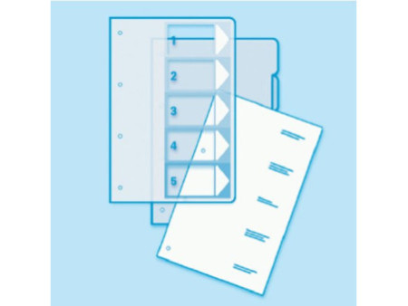 LEITZ Intercalaires en plastique, numéroté, format A4 extra