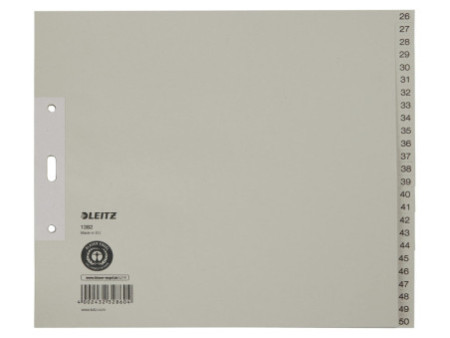 LEITZ Intercalaires en papier naturel, numéroté, A4+, 26 - 5