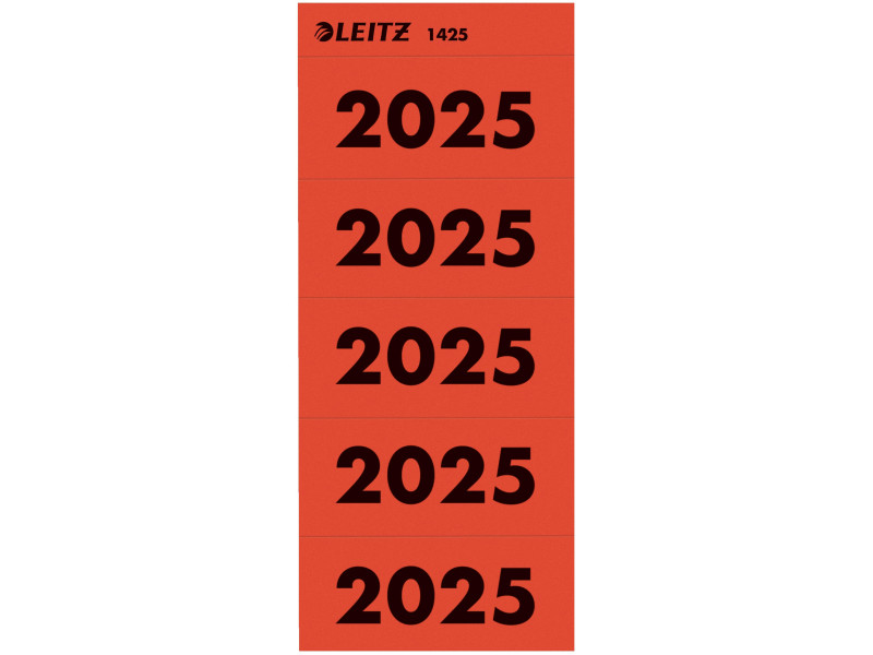 LEITZ Etiquette imprimée pour classeur 'Année 2025', rouge