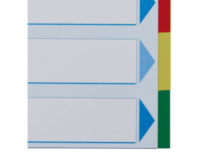 Esselte Intercalaires en plastique, uni, A4, PP, 5 touches