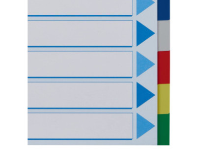 Esselte Intercalaires en plastique, uni, A4, PP,10 touches