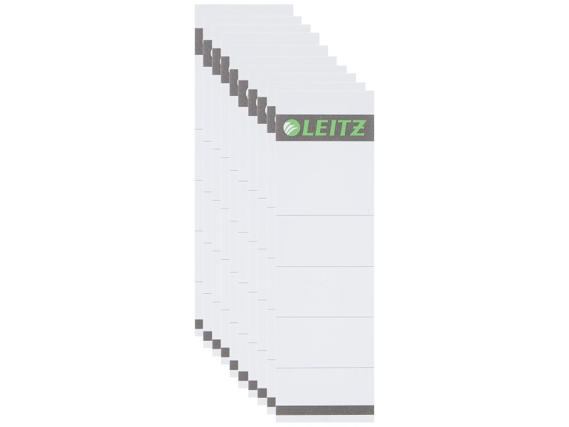 LEITZ Etiquette bristol pr dos de classeur, 57 x 190 mm,gris