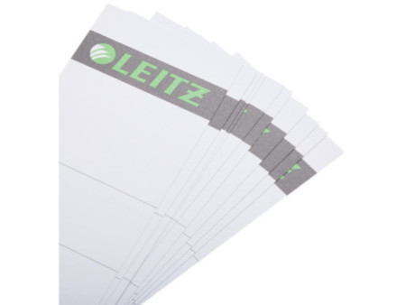 LEITZ Etiquette bristol pr dos de classeur, 57 x 190 mm,gris