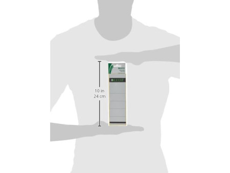 LEITZ Etiquette pour dos de classeur, 61 x 192 mm, gris