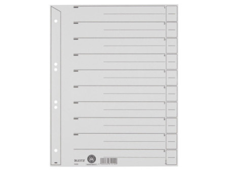 LEITZ Intercalaires, format A4 extra large, en carton solide