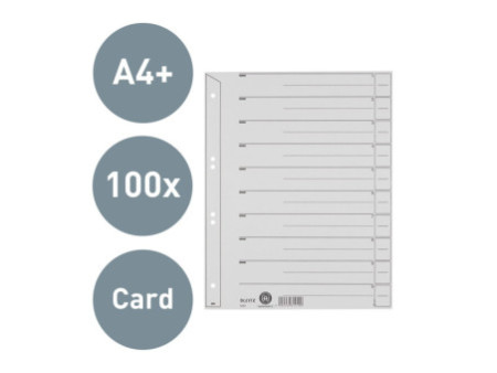 LEITZ Intercalaires, format A4 extra large, en carton solide