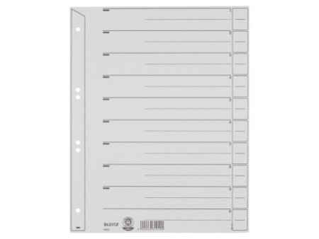 LEITZ Intercalaires, format A4 extra large, en carton solide