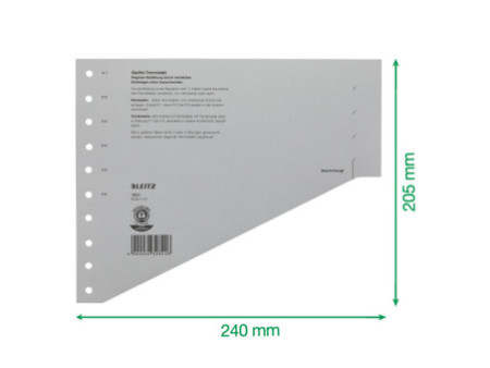 LEITZ Intercalaires-échelon, format A4 extra large, gris
