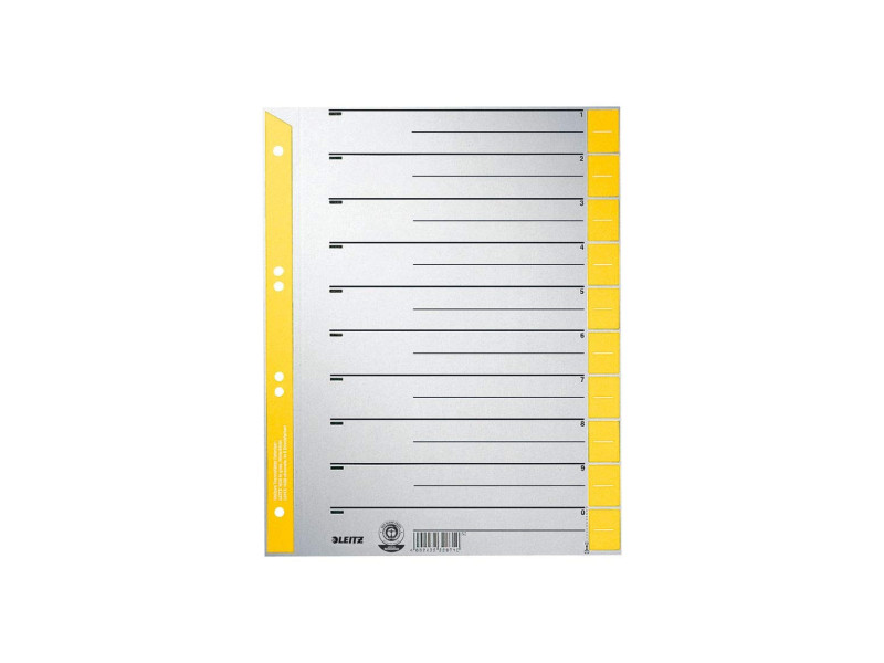 LEITZ Intercalaires, format A4 extra large, en carton solide