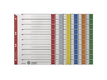 LEITZ Intercalaires, format A4 extra large, en carton solide