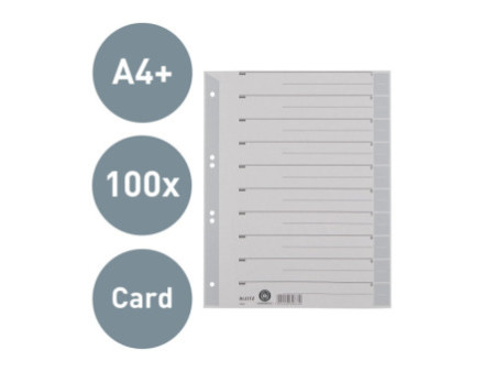 LEITZ Intercalaires, format A4 extra large, en carton solide