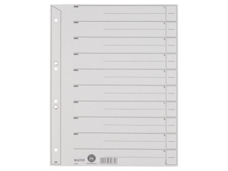 LEITZ Intercalaires, format A4 extra large, en carton solide
