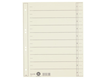 LEITZ Intercalaires, format A4 extra large, en carton solide