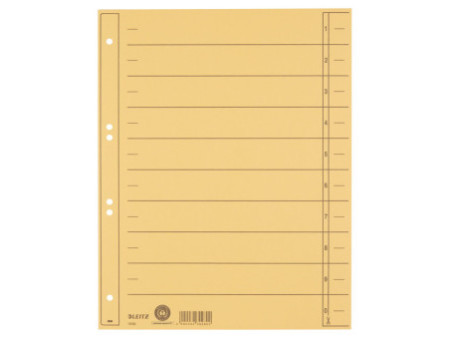 LEITZ Intercalaires, format A4 extra large,en carton manille