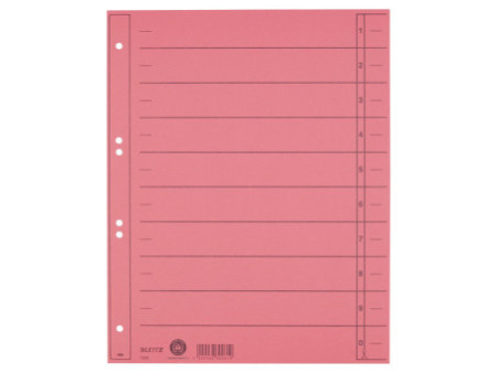 LEITZ Intercalaires, format A4 extra large,en carton manille