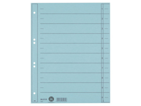 LEITZ Intercalaires, format A4 extra large,en carton manille