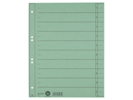 LEITZ Intercalaires, format A4 extra large,en carton manille