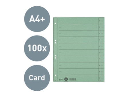 LEITZ Intercalaires, format A4 extra large,en carton manille