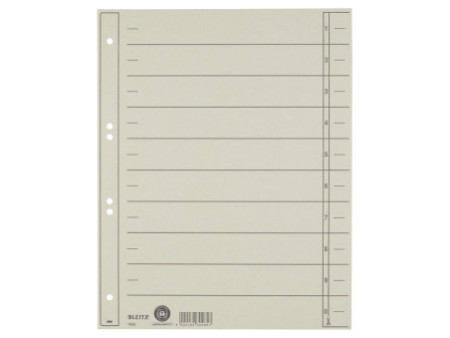 LEITZ Intercalaires, format A4 extra large,en carton manille