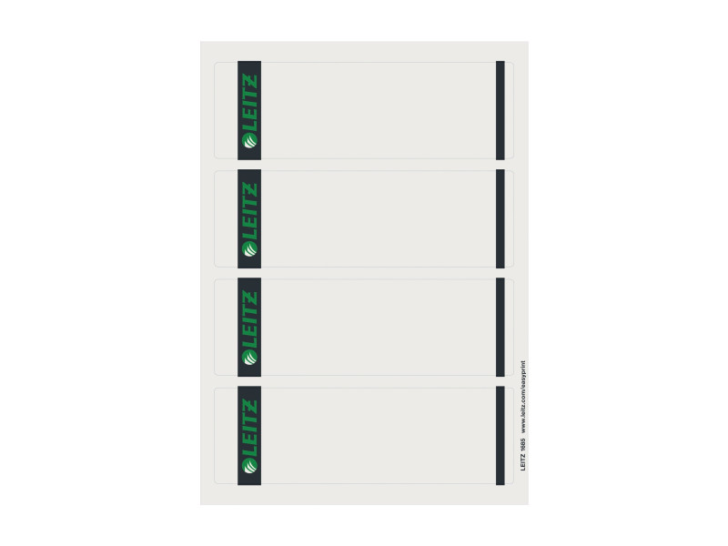 LEITZ Etiquette pour dos de classeur, 61 x 192 mm, gris