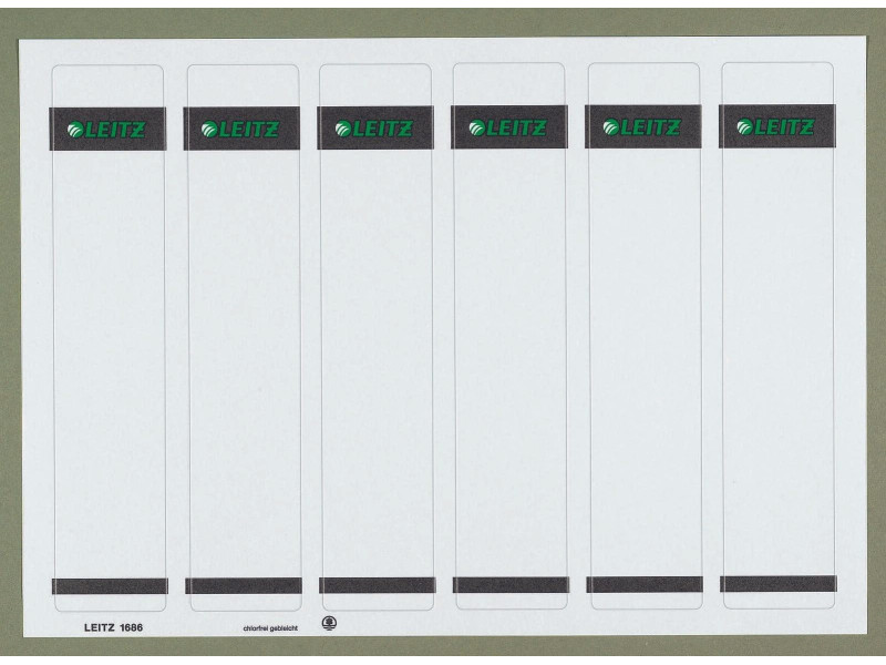 LEITZ Etiquette pour dos de classeur, 39 x 192 mm, gris