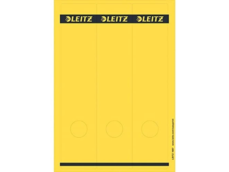 LEITZ Etiquette pour dos de classeur, 61 x 285 mm, jaune