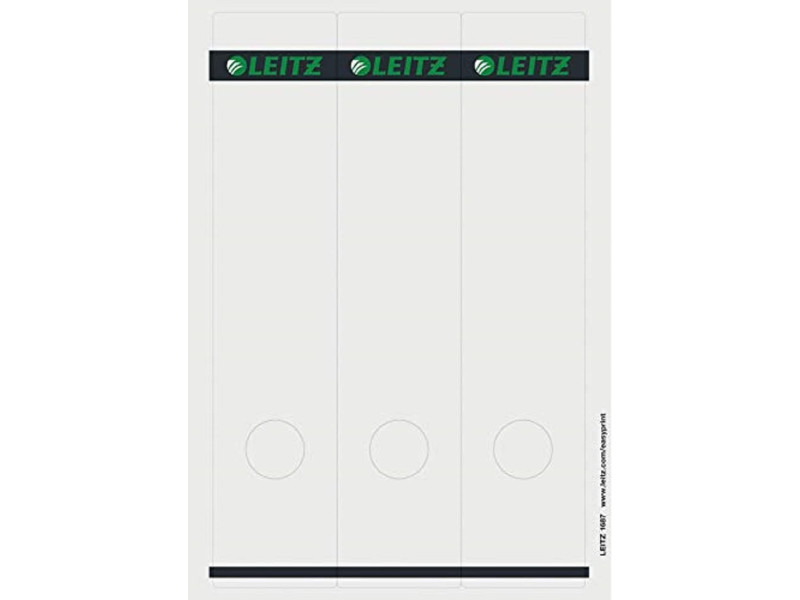 LEITZ Etiquette pour dos de classeur, 61 x 285 mm, gris