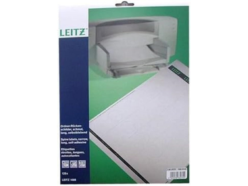 LEITZ Etiquette pour dos de classeur, 39 x 285 mm, gris