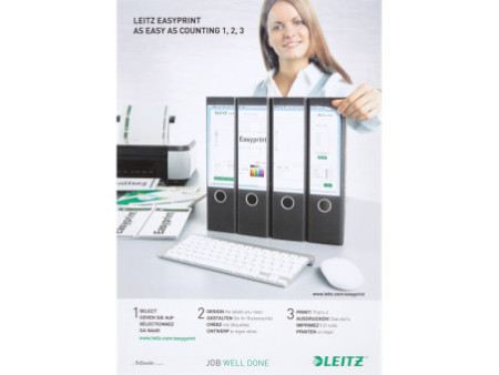 LEITZ Etiquette pour dos de classeur, 39 x 285 mm, gris
