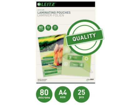 LEITZ Pochette de plastification, A4, brillant, 160 microns