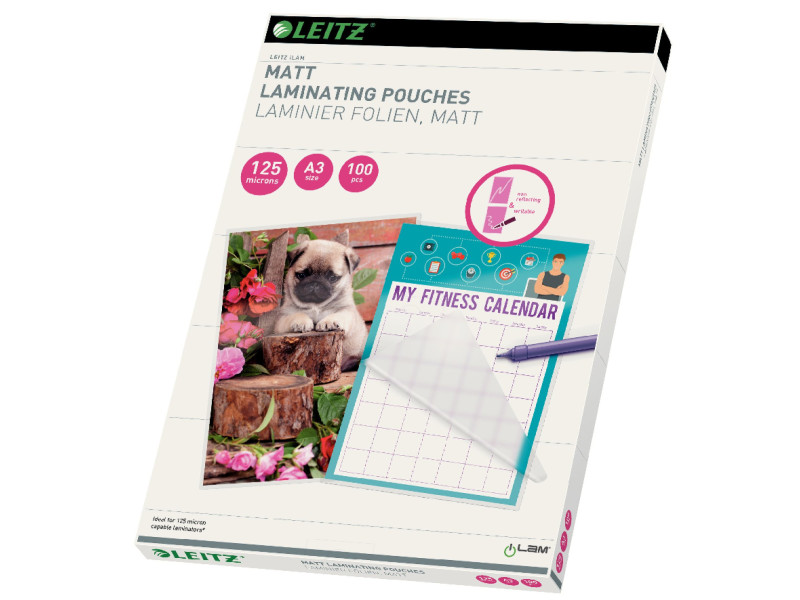 LEITZ Pochette de plastification, A3, mat, 250 microns