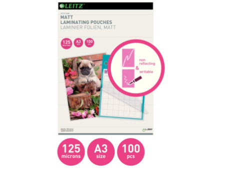LEITZ Pochette de plastification, A3, mat, 250 microns