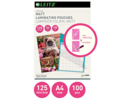 LEITZ Pochette de plastification, A4, mat, 250 microns
