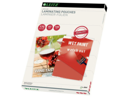 LEITZ Pochette de plastification, A3, brillant, 350 microns