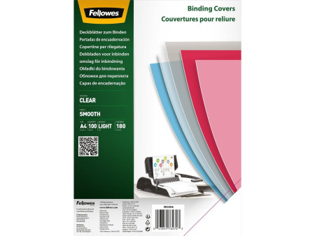 Fellowes Couverture, A4, PET, transparent, 0,18 mm