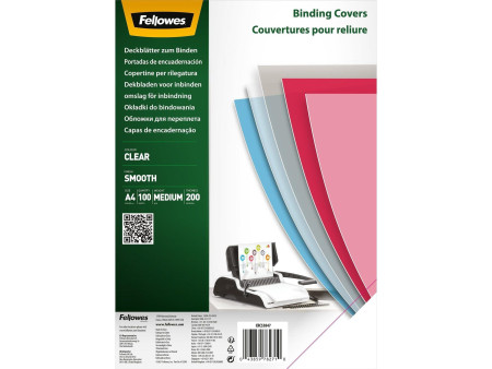 Fellowes Couverture, A4, PET, transparent, 0,20 mm