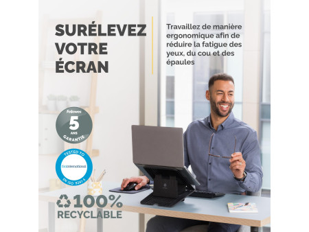 Fellowes Support pour ordinateur portable Breyta, noir
