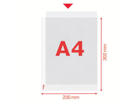 Esselte Pochettes perforées Standard Plus, A4, PP, 0,09 mm