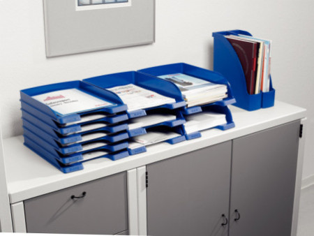 LEITZ Boîte à pans coupés Plus,A4, en polystyrène, bleu