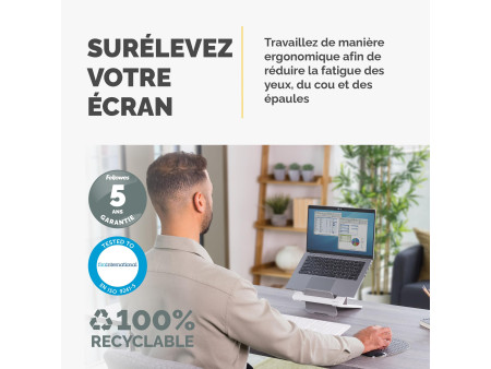Fellowes Support pour ordinateur portable Breyta, blanc