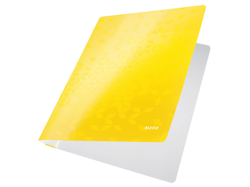 LEITZ Chemise à lamelle WOW, A4, en carton, jaune