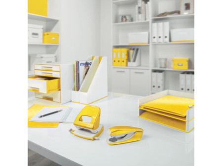 LEITZ Chemise à lamelle WOW, A4, en carton, jaune