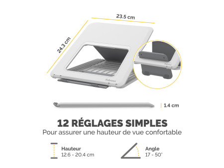 Fellowes Support pour ordinateur portable Breyta, blanc
