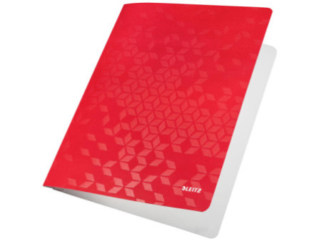 LEITZ Chemise à lamelle WOW, A4, en carton, rouge
